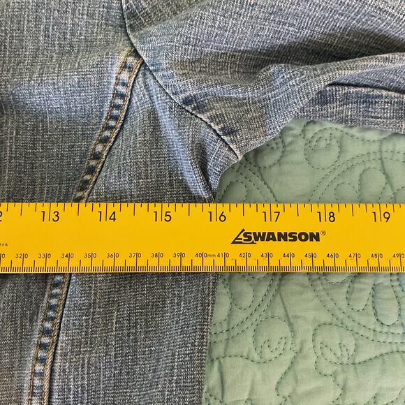 No Boundaries Stretch Juniors Double Breasted Denim Jacket Light Wash Small - Picture 9 of 10